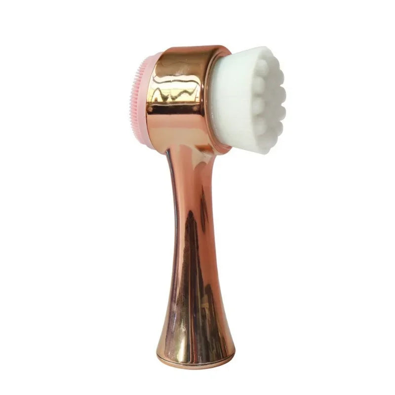 Silica Gel Double Sided Facial Cleanser Blackhead Remover Pore Cleaner Exfoliating Face Brush