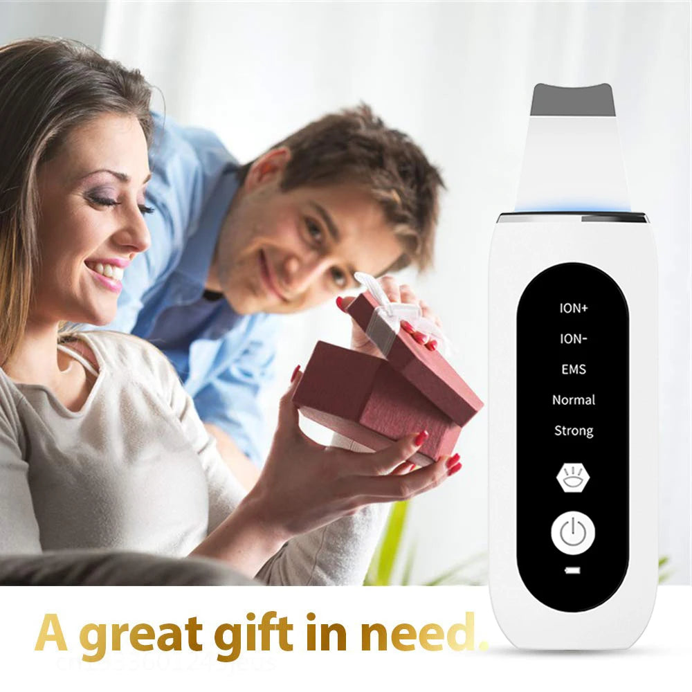 Ultrasonic Skin Scrubber Ultrasonic Deep Face Cleaning Peeling Blackhead Remover Facial Shovel Cleanser Lifting Skin Care